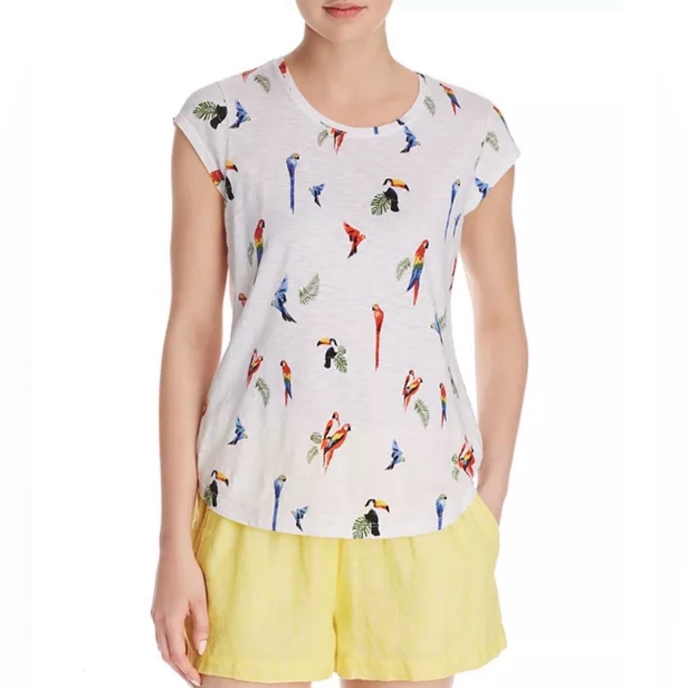 NWOT *JOIE* Tropical 🦜PARROT🦜 Print Tissue Tee … *DILLON* … Size: S